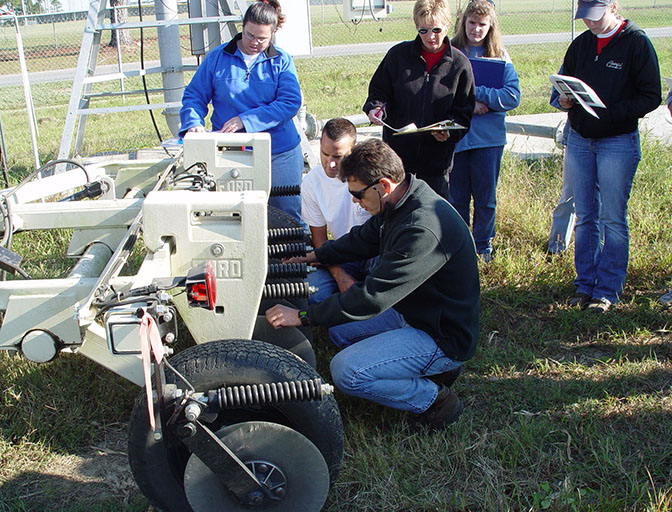 Pictured is George Vellidis in one of his introductory precision ag classes from previous years on the UGA Tifton Campus.