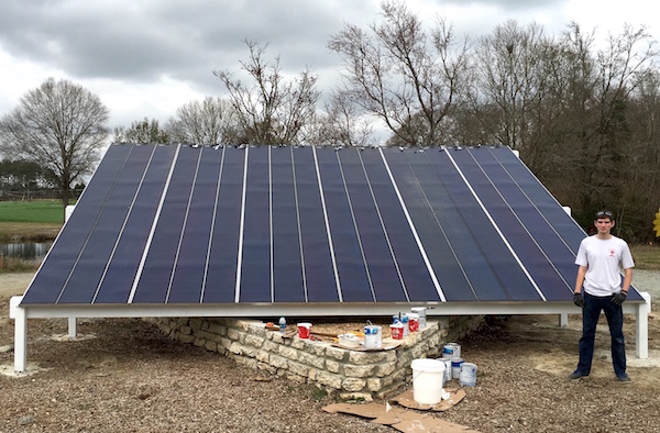 Two additional solar panels have been installed at the Future Farmstead this year as part of a project by Eagle Scout Bailey Veeder. The home is a water- and energy-efficient research home on the University of Georgia Tifton campus.
