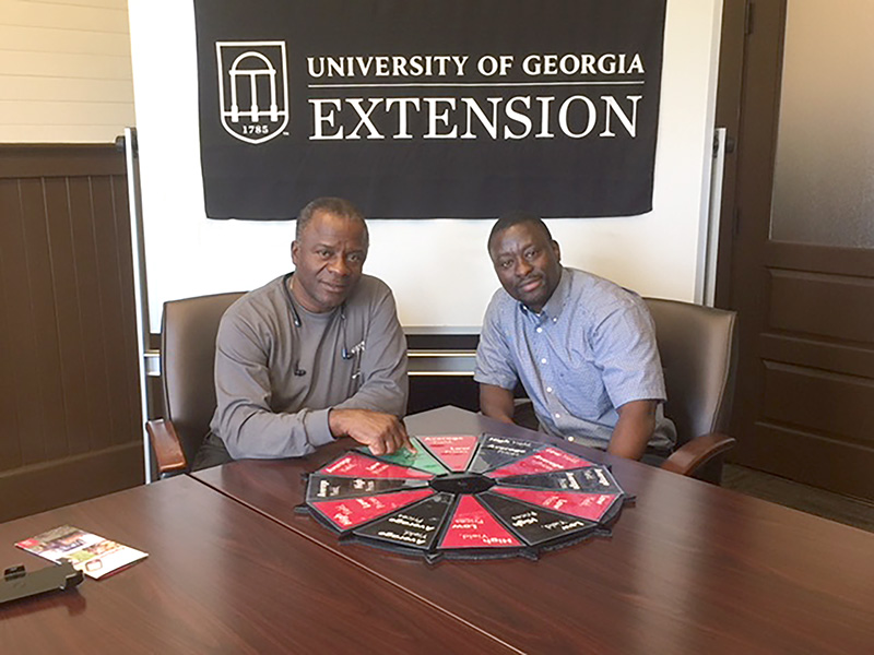 Greg Fonsah (left), University of Georgia Tifton campus professor, will lead Auxence Muhigwa Akonkwa, a Fellow visiting UGA-Tifton from the Democratic Republic of Congo, in banana research. Akonkwa is taking part in Fonsah's research through the Mandela Washington Fellowship for Young African Leaders program.