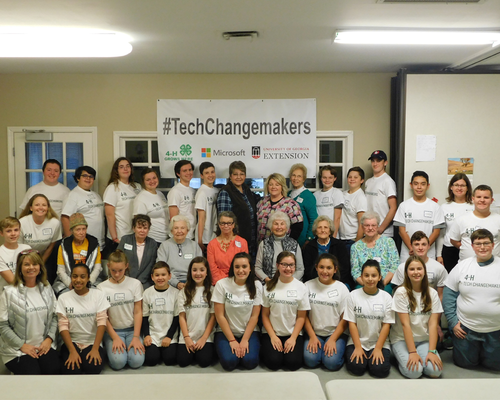 Murray County 4-H Tech Changemakers gather for a photo before an informational session in 2019.