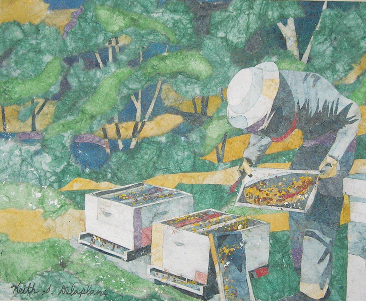 Painting of a beekeeper
