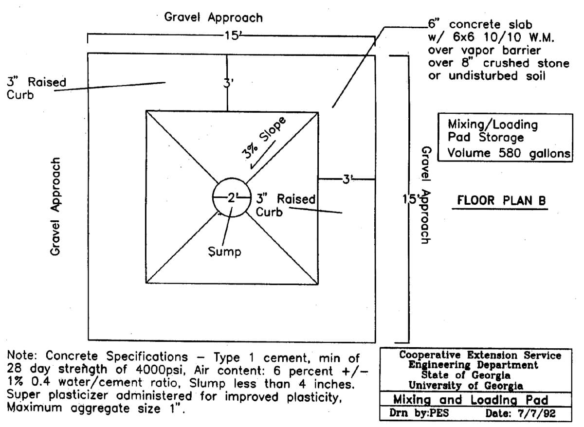 example floor plan for mixing platform