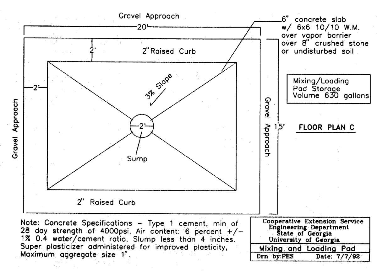 Mixing pad floor plan