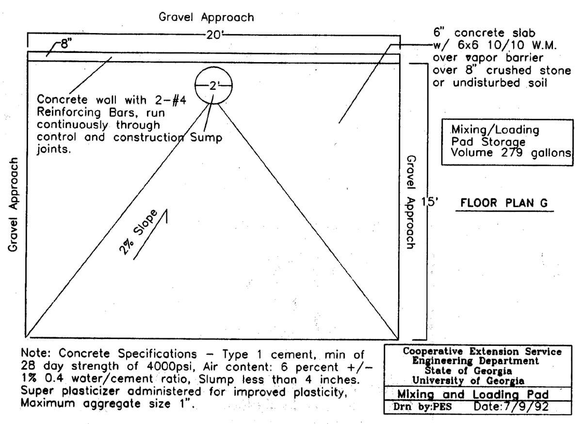 Mixing pad floor plan