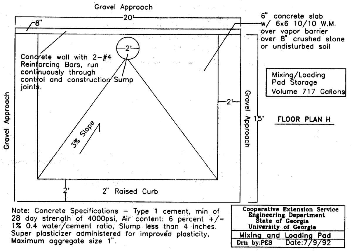 Mixing pad floor plan