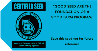 Certified seed tag
