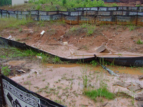 Silt fences.