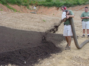 Compost filter berms.