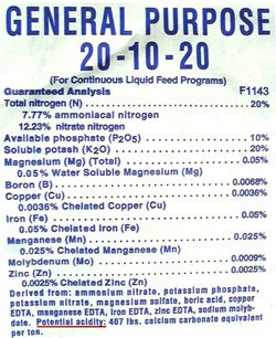 20-10-20 fertilizer label