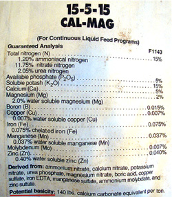15-5-15 fertilizer label
