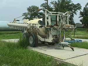 Photo of air-assisted boom sprayer.