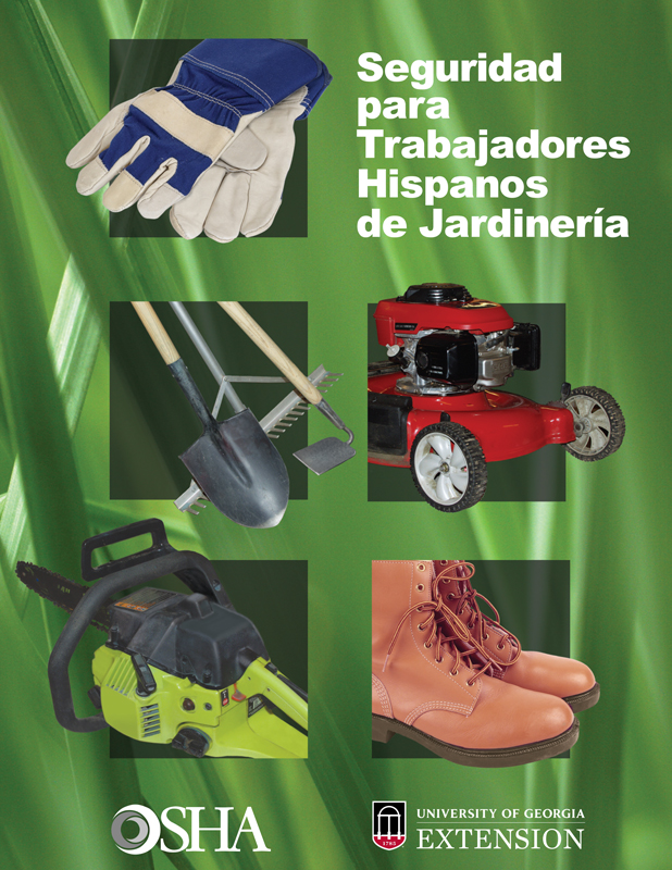 el forro del libro Seguridad para Trabajadores Hispanos de Jardineria