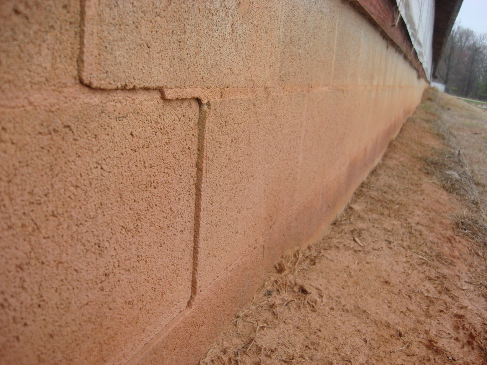 Figure 11. Foundation cracking due to rotation/settling