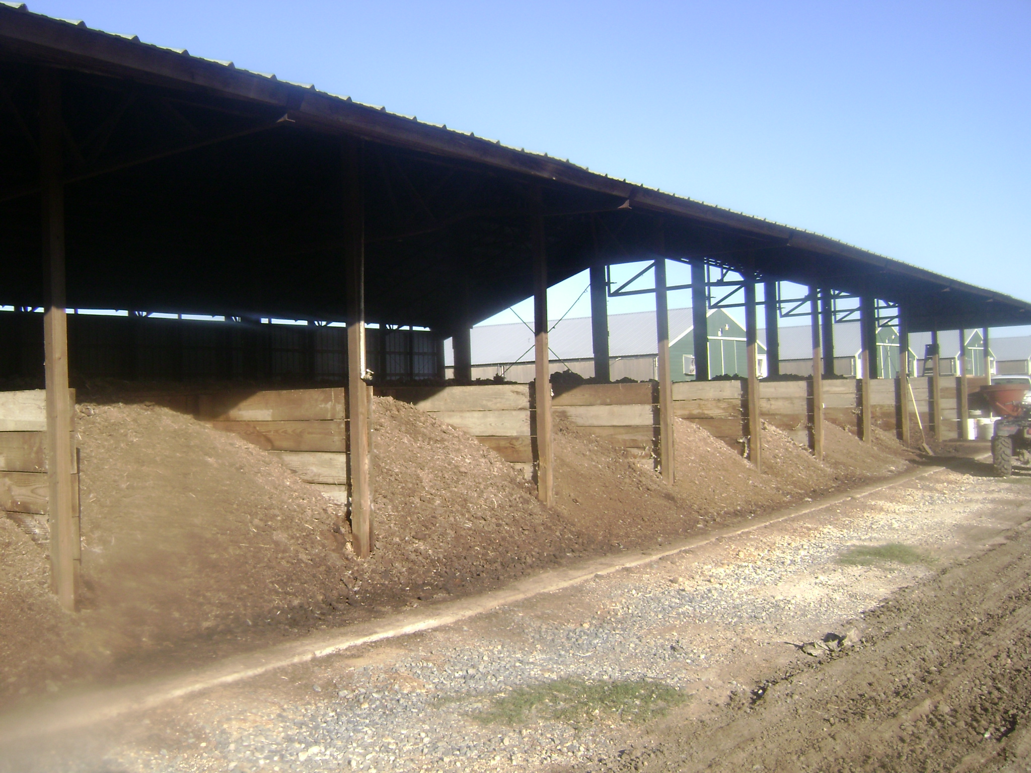 pilas de compost