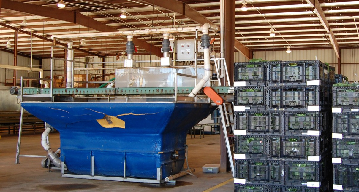 Figure 4. A slush ice type of package-icing cooler in Georgia
(Courtesy of Lewis Taylor Farm).