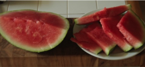 sliced watermelon