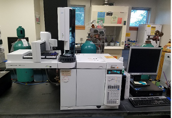 Gas chromatograph in a laboratory