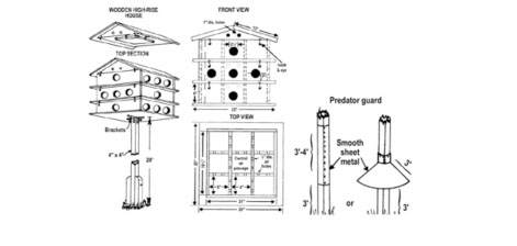 Diagram of martin house construction