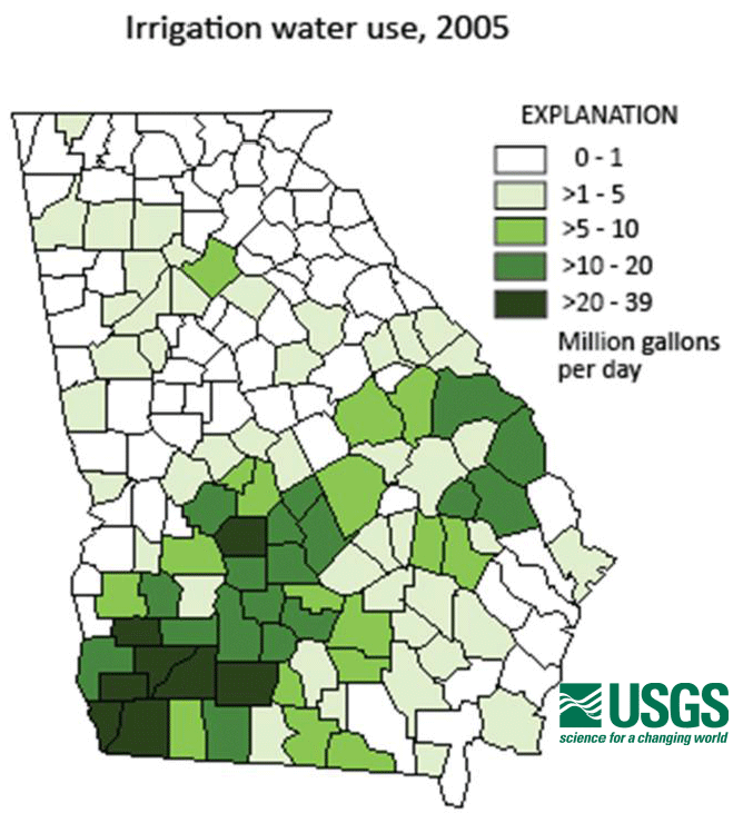 2005 Irrigation Water Use Map