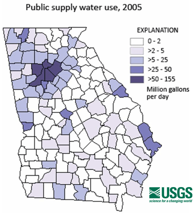 2005 Public supply water use