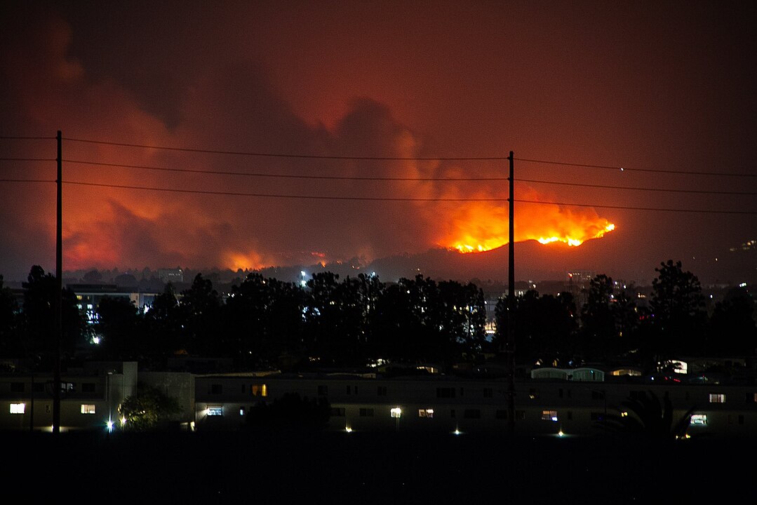 Palisades Fire from Playa Vista, Los Angeles