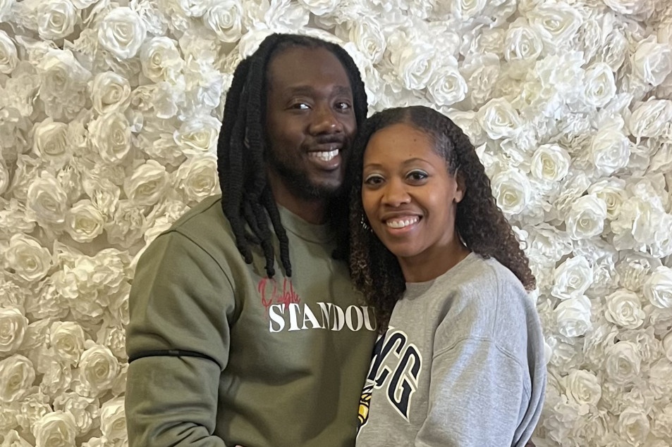 Edwards and Asante Hilts, who have been married for 21 years, completed the Elevate and Once she and Discovering Money Solutions programs from the College of Family and Consumer Sciences, to learn skills in communication, economic stability and conflict reduction.