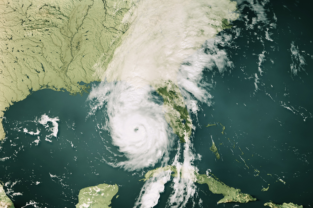 iStock image of a hurricane approaching the Southeast.