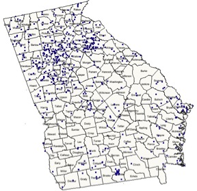 Georgia currently has more than 500 volunteer weather observers submitting their precipitation measurements to the Community Collaborative Rain, Snow and Hail Network