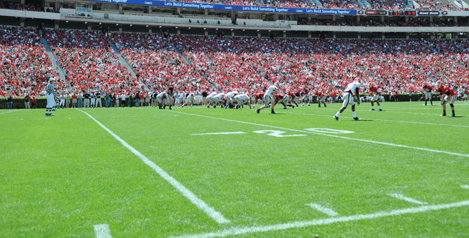 The turf used inside Sanford Stadium in Athens is Tifway 419, a variety developed in Tifton, Georgia.