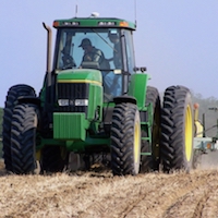 Auto-steer technology allows drivers to watch their crops be planted or harvested while the tractor moves down the field.
