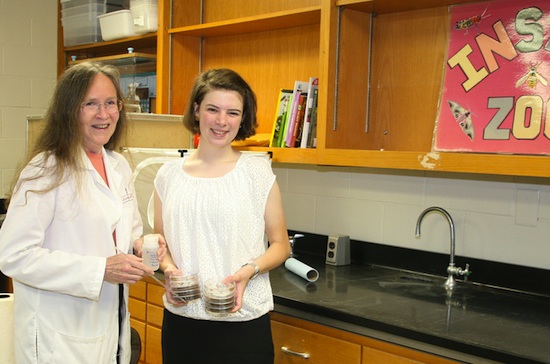 Recent Cedar Shoals High School graduate Theresa Vencill worked alongside University of Georgia entomologist Nancy Hinkle this summer. Vencill was one of 82 students selected for the UGA Young Scholars Summer Internship Program.