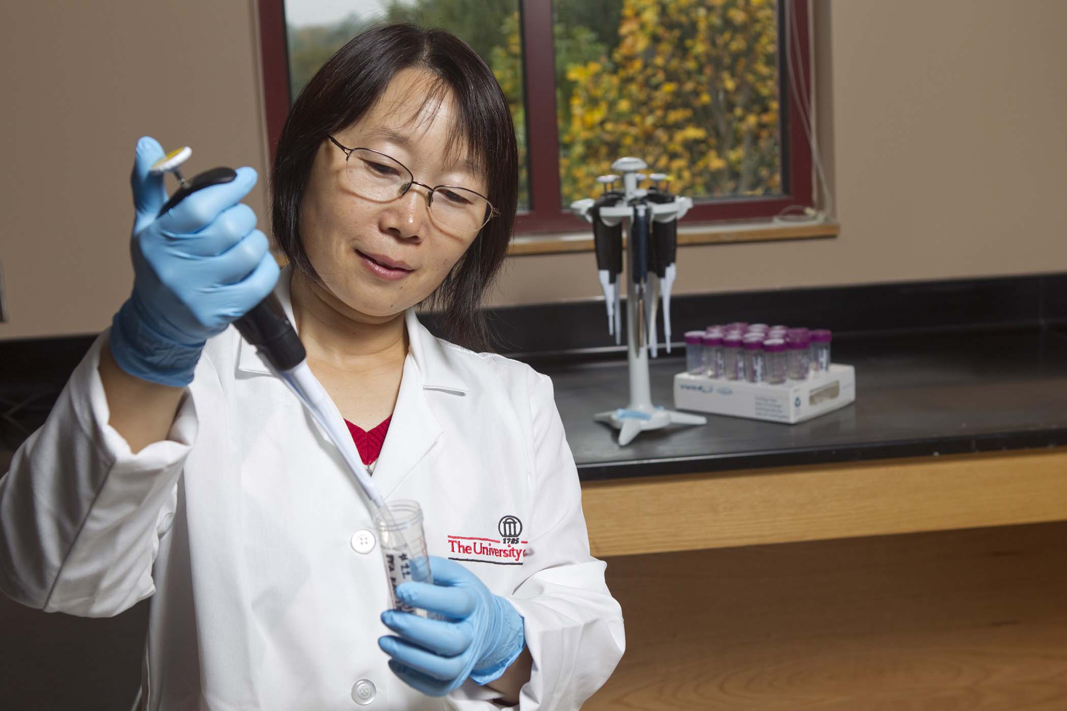 Hongxiang Liu, an assistant professor of animal and dairy science at UGA, also works as part of the the UGA Regenerative Medicine program and UGA Obesity Initiative. Her work focuses on the discovering the connections between taste bud physiology and obesity.