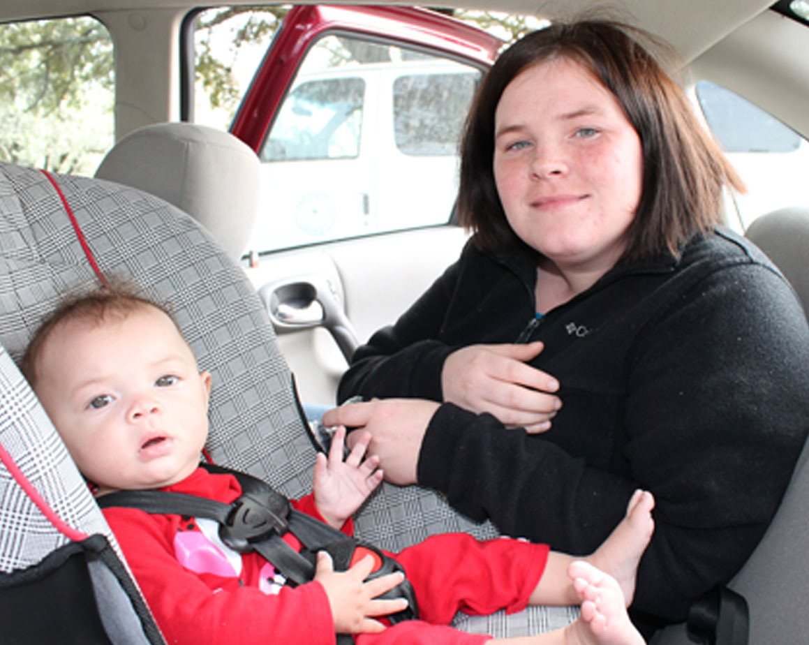 Amanda Griffin and her daughter Khloe Griffin have been helped by the Car Seat Safety program in Appling County.