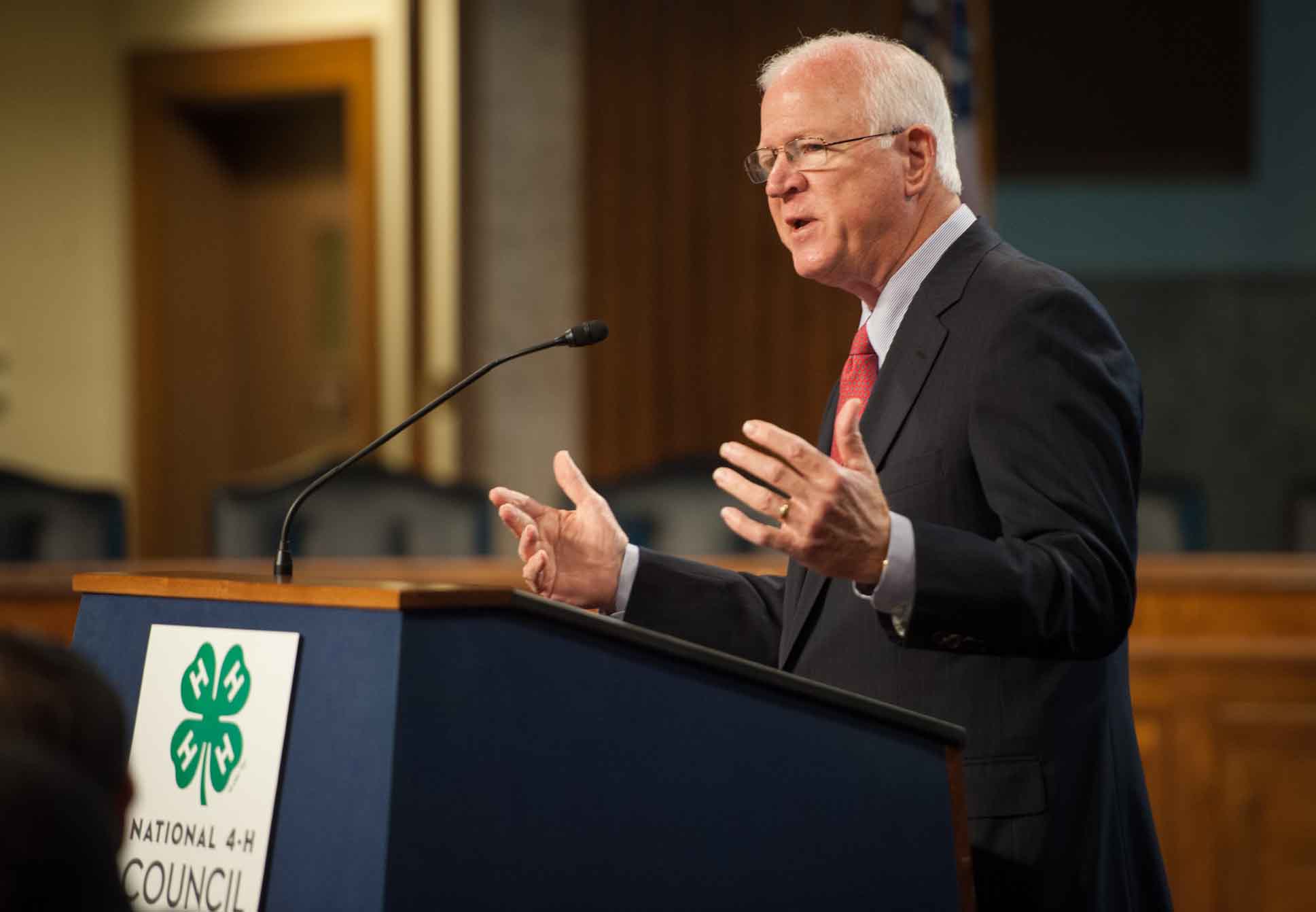 Sen. Saxby Chambliss speaks at the National 4-H Council Breakfast on April 9 in Washington D.C.