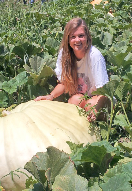 Caroline Daniel, of Terrell County, took home first place in the 2014 Georgia 4-H Pumpkin Growing Contest with her 430 pound pumpkin.