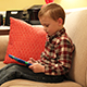 5-year-old Parks Powell plays an educational game on his parents' iPad.