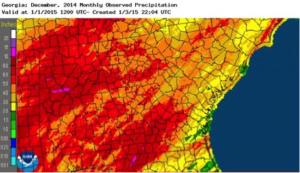 A warm and wet December helped to rid the state of the moderate drought conditions that had dogged southwest Georgia farmers through out the fall.