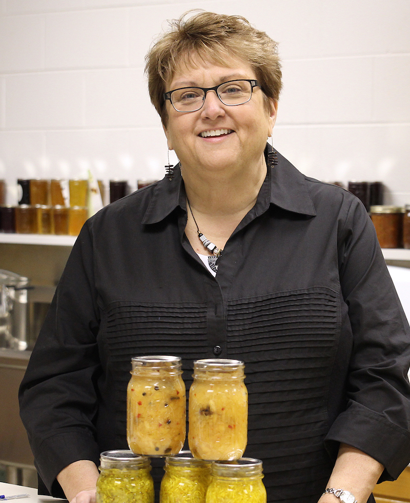 Elizabeth Andress, director of the National Center for Home Food Preservation housed in the University of Georgia College of Family and Consumer Sciences, trains UGA Cooperative Extension agents and others on the proper, safe way to can fruits, vegetables and other foods.
