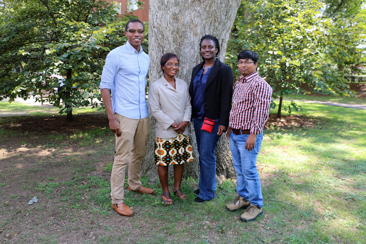 Walter Ondicho Moturi, Emmanuellah Lekete, Marina Aferiba Tandoh and Yamin Kabir are studying in the UGA College of Agricultural and Environmental Sciences and College of Family and Consumer Sciences as part of the Borlaug Higher Education for Agricultural Research and Development fellowship program.