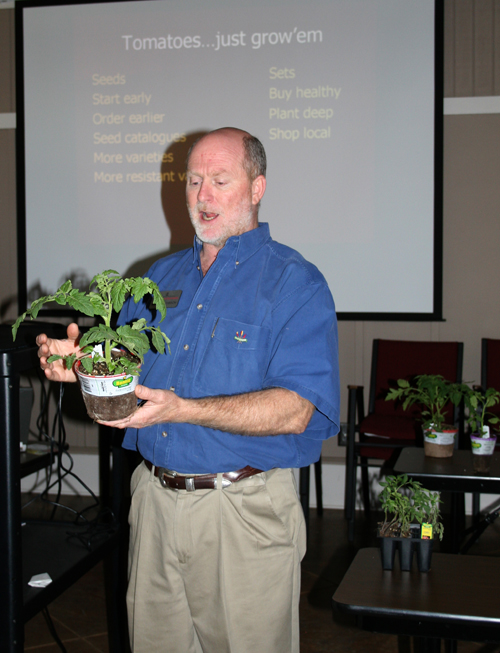 UGA Cooperative Extension agent Wade Hutcheson speaks from personal experience when he teaches classes on how to grow tomatoes in a home garden.  Hutcheson's personal favorite tomato variety is Rutgers.