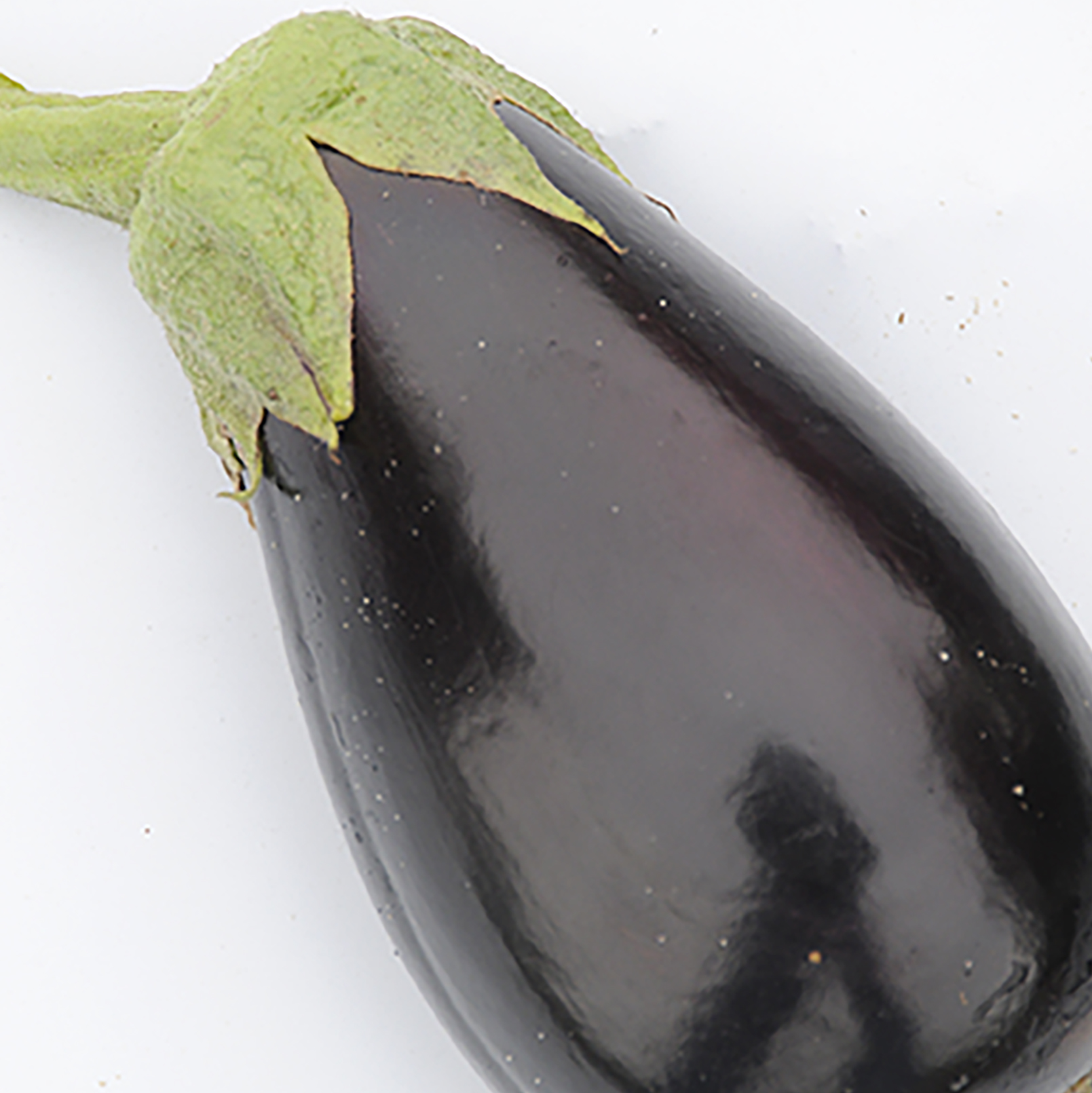 Pictured is an eggplant fruit.