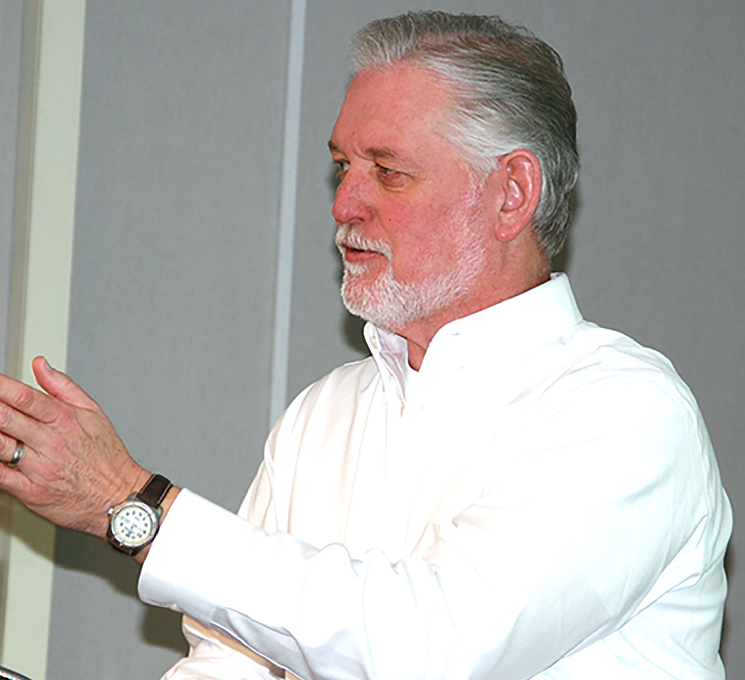 Don Shurley, a cotton economist with the UGA Tifton Campus, talks about managing risk during a workshop on Feb. 25, 2016.