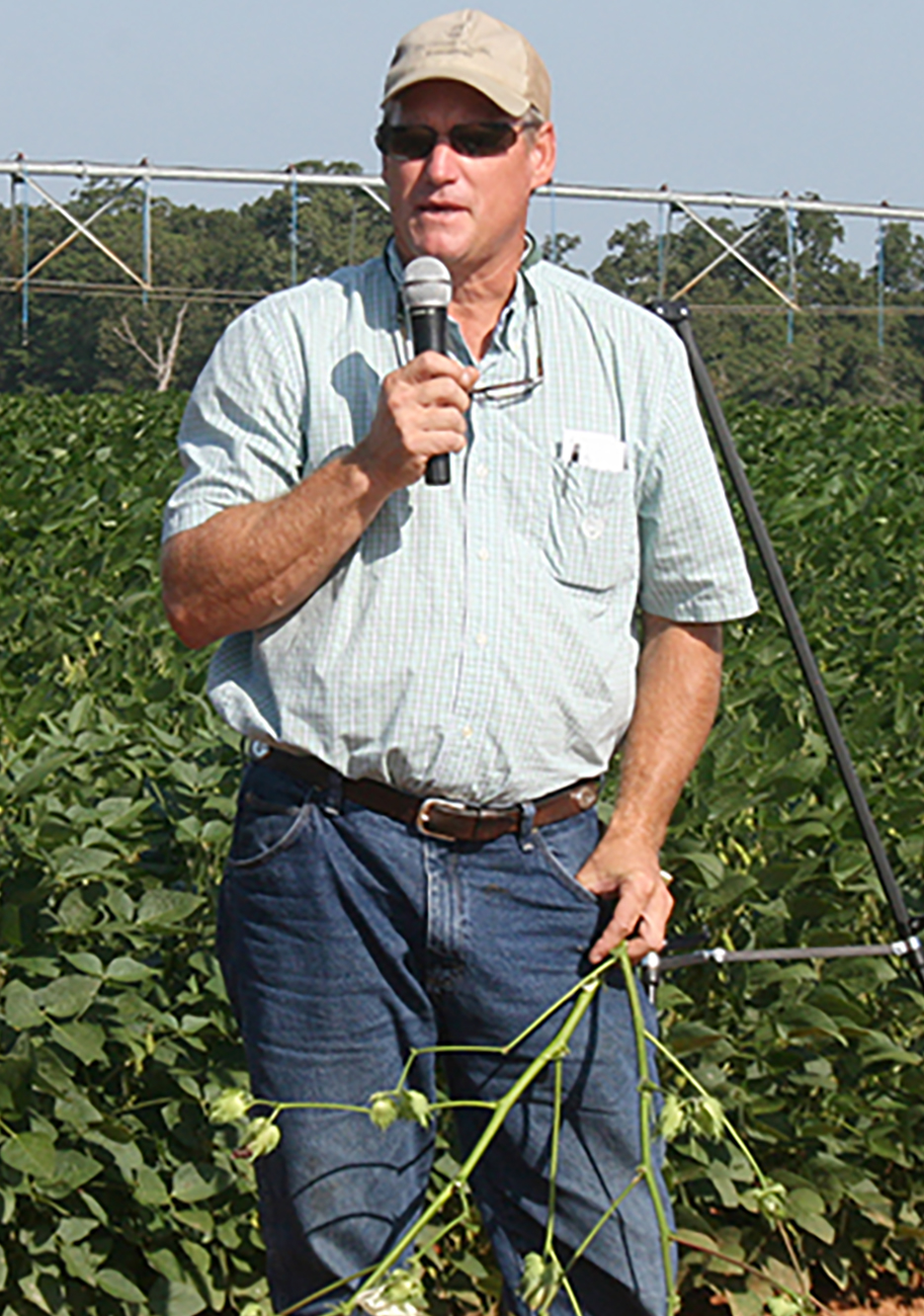 Phillip Roberts, Extension entomologist at UGA Tifton, speaks during the Plains Field Day held in 2014.