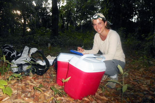 Alexandra Bentz, a poultry science graduate student at UGA, spent her summer studying the health of vampire bats in Belize.