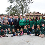 Governor Nathan Deal and first lady Sandra Deal gathered with the Jekyll Island Authority board, 4-H staff members, local 4-H'ers and state 4-H board officers for the opening of Camp Jekyll.