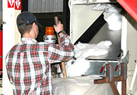 Cotton sampling is done at the UGA Tifton microgin.