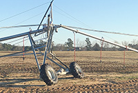 Pictured is damaged irrigation pivot in Thomas County. Credit: Jim Rayburn