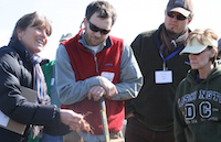 UGA organic horticulture expert Julia Gaskin is shown teaching participants about soil composition at the 2011 Georgia Organics Conference. Gaskin will help lead a presentation during the 2019 Georgia Organics Conference in Tifton, Georgia on Feb. 8-9.