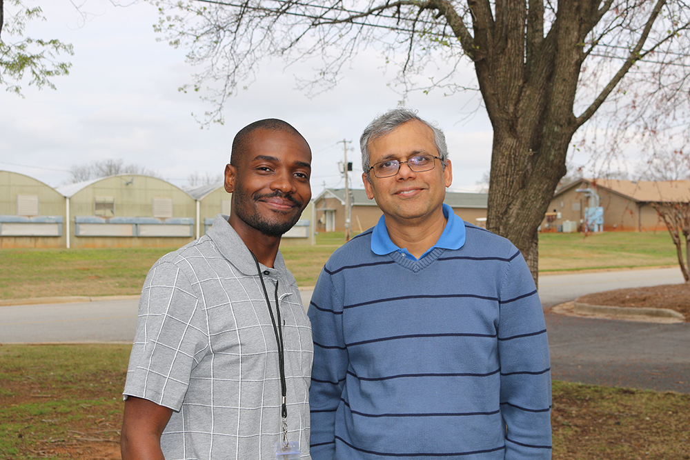 Aggrey Gama, a Malawian food scientist working on his PhD at the University of Georgia, recently returned to Griffin, where he is working with advising professor Koushik Adhikari, to design a peanut-based beverage.
