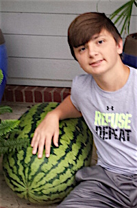 Wayne County, Georgia, 4-H member Jack Ogden won the third-place honor and $25 prize in the 2017 Georgia 4-H Watermelon Growing Contest. He grew a 86-pound melon.